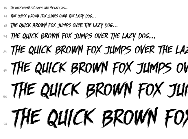 DHF Story Brush font waterfall